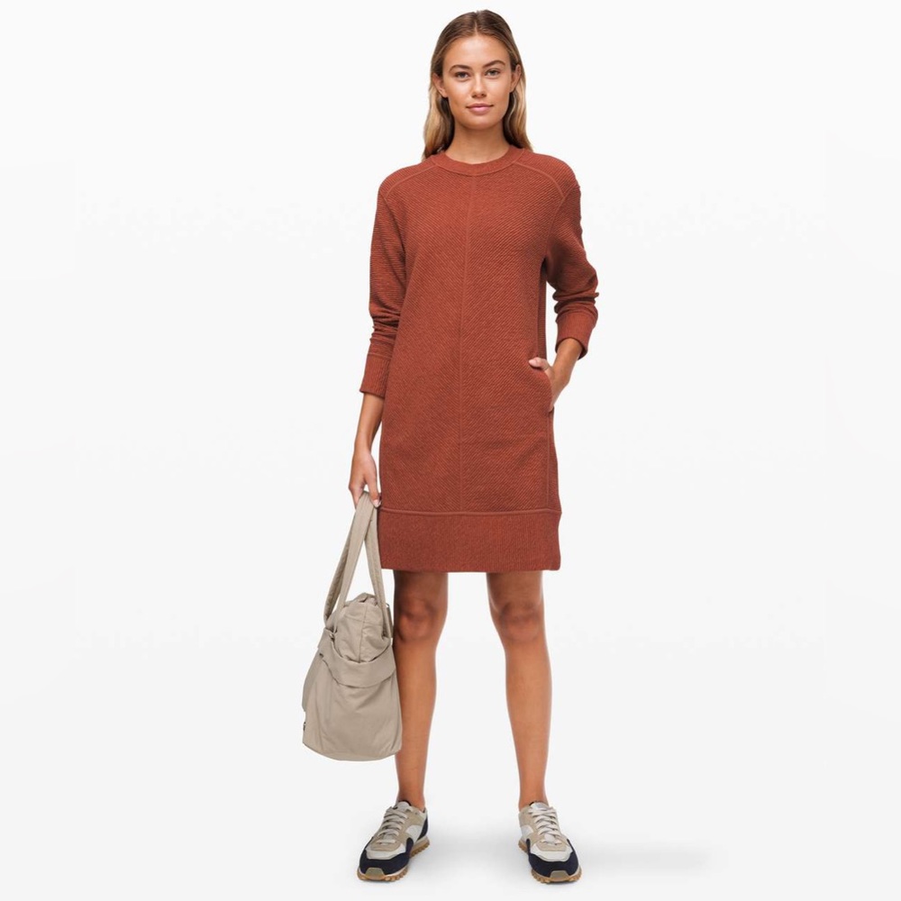 Lululemon On Repeat Dress in Heathered Rustic Clay size 4